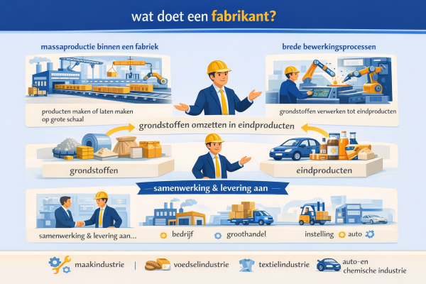 Alles over het beroep fabrikant Wat doet een fabrikant